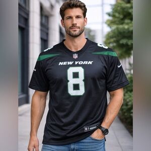 Nike Dri-Fit New York Jets Aaron Rodgers #8 Jersey Black Men’s 3XL NFL On Field